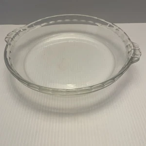 PYREX by Corning #229 Clear Glass Pie Dish Plate Scalloped Fluted Edge 9 1/2”. - Picture 1 of 5