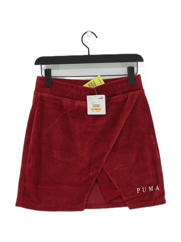 Puma Gonna Midi Donna S Rosso Cotone con Poliestere Midi Skort Nuova con etichette