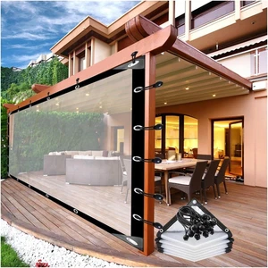 Tende Trasparenti Esterni Pannelli Laterali Impermeabili Pergola Con Occhielli T - Foto 1 di 12
