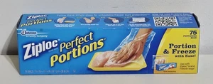 Ziploc Perfect Portions Portion & Freezer Bag 75 Count - NEW AND SEALED - Afbeelding 1 van 5