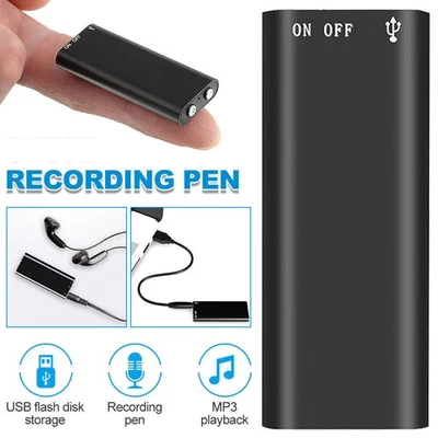 8GB Digital Spy Voice Activated Recorder Mini Hidden Audio Recording Device