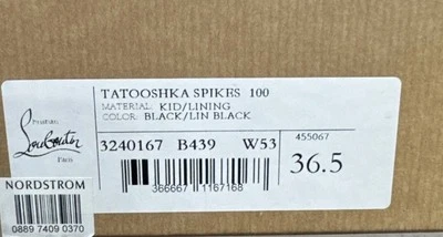 Christian Louboutin Mujer Tatooshka Picos 100 Talla 36.5 Foto 1 de 4