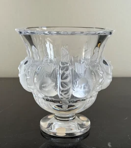 Jarrón gorriones Dampierre firmado en Francia de cristal Lalique - Imagen 1 de 6