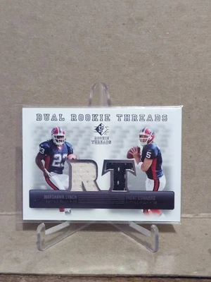 Upper Deck Rookie Tandem Materials 2007 #EL Trent Edwards/Marshawn Lynch Foto 1 de 2