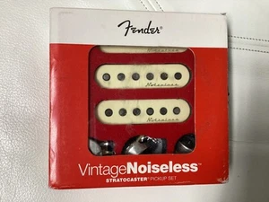 Genuine Fender Vintage Noiseless Stratocaster Guitar Pickups Set Pots included - Picture 1 of 4