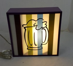Vintage Todd Oldham Beverage Beer Light Box Mancave Brew Happy Hour 10" Square - Picture 1 of 8