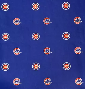 MLB Chicago Cubs Baumwollmischung blau Stoff - mehrere Stoffgrößen verfügbar - Bild 1 von 5