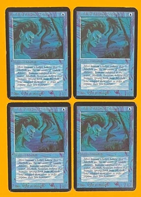 MTG MERFOLK OF THE PEARL TRIDENT (x4) Alpha (OldManMTG 008-386) - Image 1 of 3
