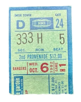 Scott Stevens NHL Debut/1st Goal Ticket Stub New Jersey Devils Capitals 10/6/82 - Image 1 of 2