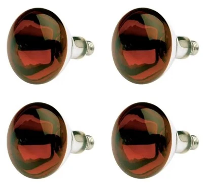 Satco S4998 250 Watt R40 Red Heat Lamp Bulbs - Pack of 4 - Image 1 of 4