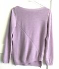 Nordstrom Collection Cashmere Soft Asymmetrical Hem Sweater Lilac Sz.S *