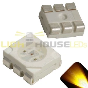 50 x LED PLCC6 5050 Yellow Gold SMD LEDs Light Super Ultra Bright Car PLCC-6 - Picture 1 of 2