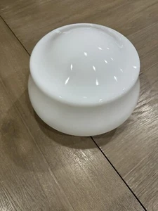 Rejuvenation white ogee glass SHADE  11" diam 7" tall 4" fitter required glass - Picture 1 of 2