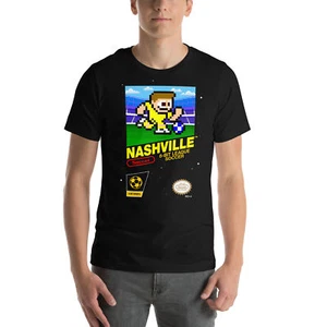 Nashville SC 8-bit Retro Nintendo Vintage League Soccer Football Club T-Shirt - Picture 1 of 13