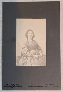 Hannah Spangler Chardon-Fort Robinson Nebraska 1865-75 Cabinet Card Photograph - Picture 1 of 2