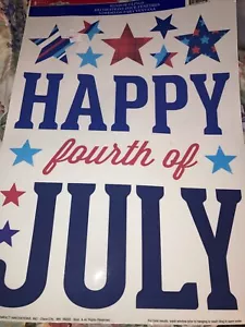 4th Of July Impact Innovations 2017 Patriotic Window Clings 12 x 17 in. NEW 2 Pk - Picture 1 of 14