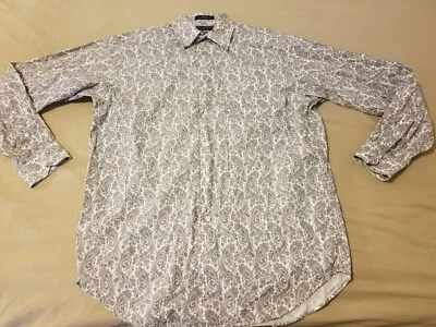 Mens Daniel Cremieux Dress Shirt M Medium Gray Button Cotton Italian - Image 1 of 4