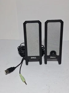 Haut-parleurs d'ordinateur multimédia Dell A225 alimentés par USB testés - Photo 1/5