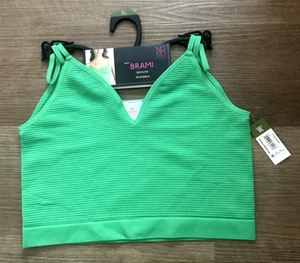 Pullover Bralette Sin Costuras Brami Acanalado Texturizado Sin Límites Verde Juniors XL - Imagen 1 de 4