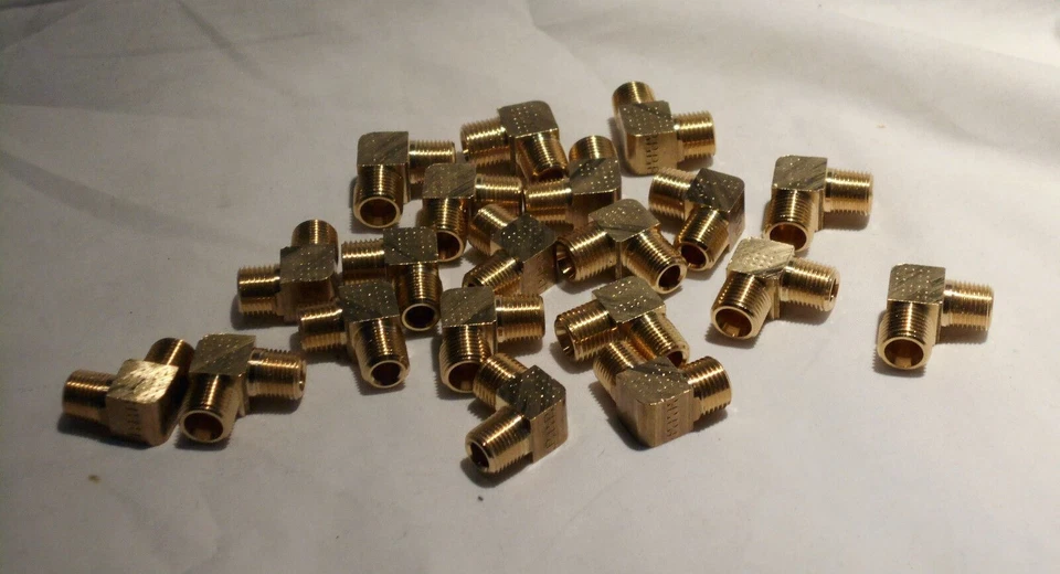 (15 piezas) Parker 269AB-4-2B, 1/4 tubo X 1/8.NPT, codo macho de freno de aire de latón Foto 1 de 1