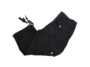 Pantalones cargo recortados de algodón negros Ralph Lauren Y2K talla 8 para mujer Q42 - Imagen 1 de 10
