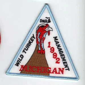 1992 MICHIGAN DNR ERFOLGREICHER TURKEY HUNTER PATCH -BÄR-TÜRKEI-ELCH-ELCH-ANGELN - Bild 1 von 1
