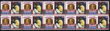 CATFISH HUNTER BASEBALL GREAT HALL OF FAME INDUCTEE STRIP OF 10 MINT STAMPS