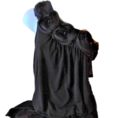 Love Tease Black One Shoulder Top with Rosettes Up One Side Size L New with tags - Image 1 of 4