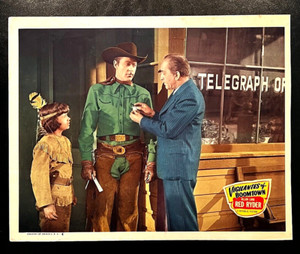 VIGILANTES OF BOOMTOWN 1947 ORIGINAL LOBBY CARD, ALLAN LANE AS RED RYDER
