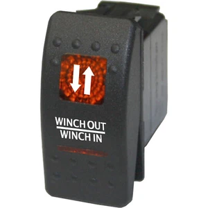 WINCH OUT WINCH IN 553OM Rocker Switch 12V MOMENTARY AMBER - Bild 1 von 1