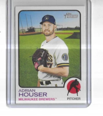 2022 Heritage #219 Adrian Houser Milwaukee Brewers - Image 1 of 2