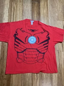 Vintage 2008 Iron Man Marvel Movie Promo Short Sleeve Shirt Red Size XL - Picture 1 of 8