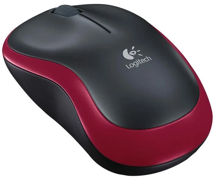 LOGITECH - M185 Wireless Optical Mouse Black/Red - Image 1 of 1