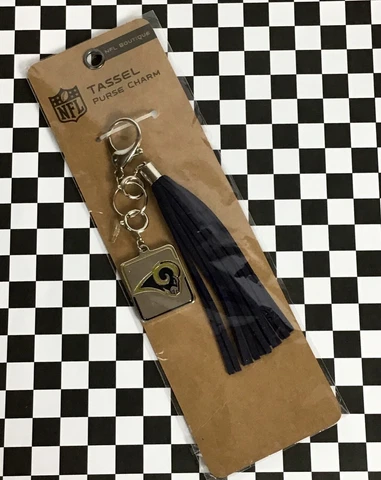 Los Angeles Rams Women Tassel Purse Accessory Charm NFL Licensed  Key Chain Cover