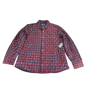 Club Room Mens Leo Quilted Plaid Shirt Jacket Multicolor XL - Picture 1 of 5
