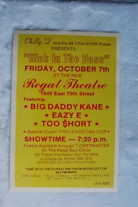 Big Daddy Kane Eazy E Too $hort Tour Poster 1989 Regal Theatre - Picture 1 of 1