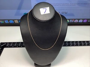 YELLOW GOLD SOLID Necklace Chain Estate 10K SIGNED STAMP IAV SQUARE LINKS DESIGN - Picture 1 of 14