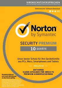 NORTON Security Premium 2025 • 10 Geräte 1/2/3 Jahre • Internet Security - Bild 1 von 1
