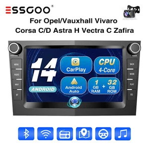 Autoradio Carplay Android 14 GPS NAV RDS Cam Für Opel Astra H Corsa C/D Zafira B - Bild 1 von 14