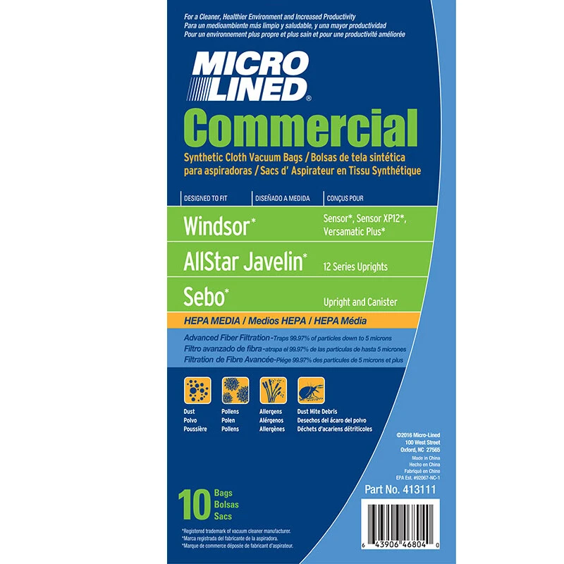 10-Pack Microfibre Dustbags To Fit Windsor - Image 1 of 1