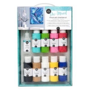 Kit de 25 piezas de pintura de vertido premezclada para lienzo hágalo usted mismo - Imagen 1 de 3