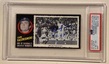 1971 Topps Greatest Moments CARL YASTRZEMSKI Signed Baseball Card PSA4 PSADNA 10