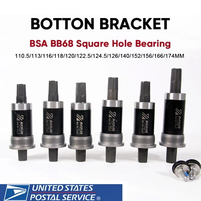 Mountain Bike Sealed Bearings Square Taper Bottom Bracket BB68 For Shimano MTB - Image 1 of 4