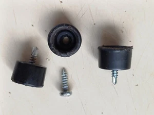 2 Stück Stellfüsse Gerätefüsse Standfuß H=11,5mm d=17mm Hartplastik +Schrauben - Bild 1 von 1