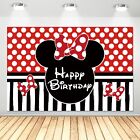 Minnie Birthday Party Backdrop Supplies Minnie Theme Mouse Party Background B...