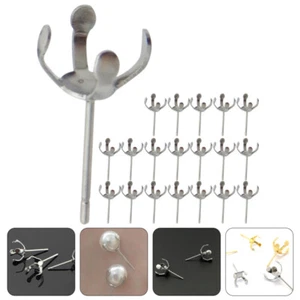 20 Stück Damen Ohrstecker Ohrring Posten Zum Selbermachen Zubehör Edelstein Krallen Miss - Bild 1 von 12