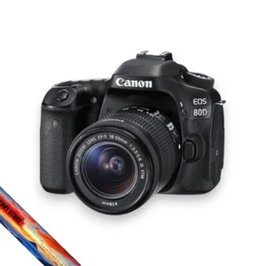 Canon EOS 80D 24.2MP Digital SLR Camera Black EF-S 18-55mm F3.5-5.6 IS STM Lens - Picture 1 of 3