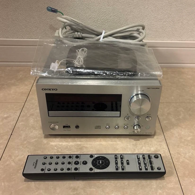 Onkyo CR-N755 CD Receiver Silver Hi-Fi Network Audio Player Tested Japan - Image 1 of 4
