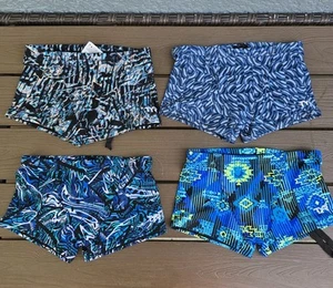 TYR Youth Boys Blue Grey Square Boxer Bundle Of 4 Sz 22 New Sample - Picture 1 of 7
