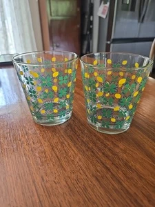 Set Of 2 PALLINI Roma Limoncello Lemon Lowball Glasses - Picture 1 of 4